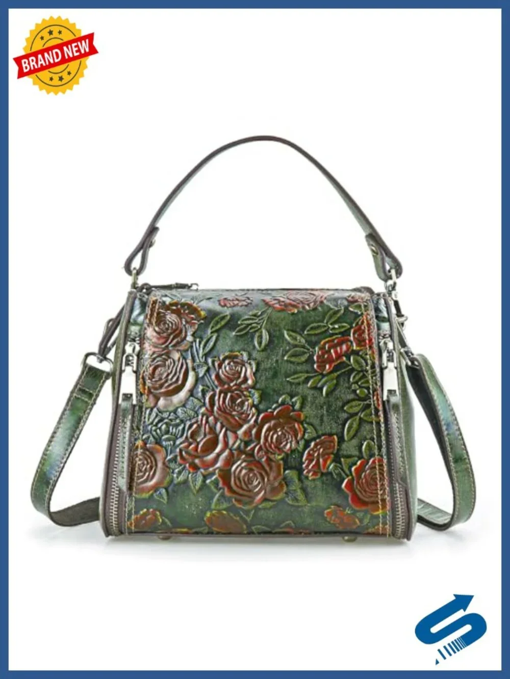 Leather Vintage Crossbody Bag Top Handle Tote Satchel Purse